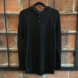 Prana Black Sweatshirt Soft Knit Long Sleeve